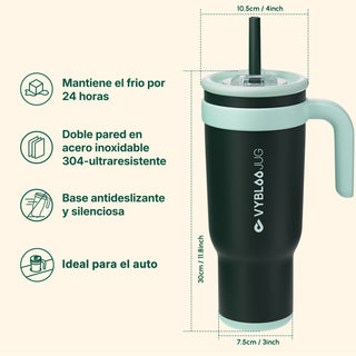 VyblooJug Caviar Salvia Taza Térmica Para Auto | 40oz