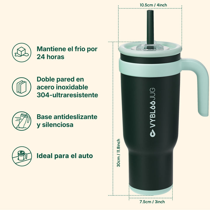 VyblooJug Caviar Salvia Taza Térmica Para Auto | 40oz