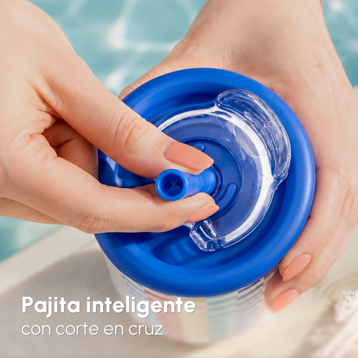VyblooJug Mosaico Retro Termos para Cafe con Doble Pico