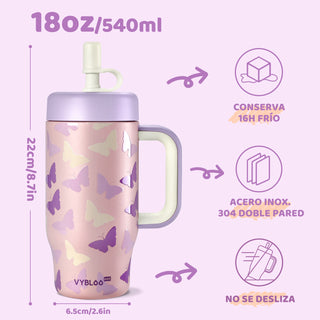 VyblooJug Mariposa Jardín Termos para Agua Niños