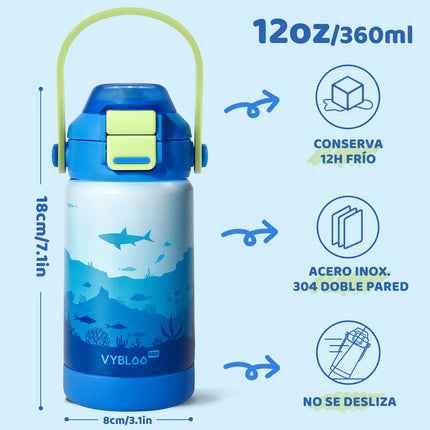 VyblooJug Mundo Submarino Termos Para Niños