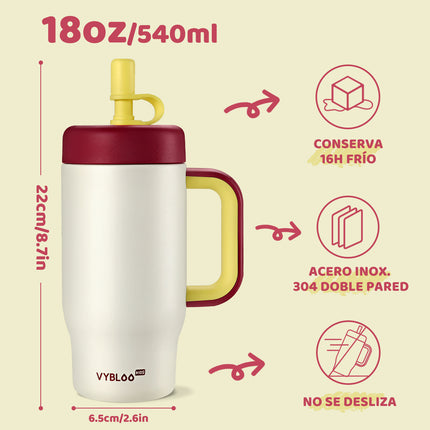 VyblooJug Gorro Rojo Termos para Agua Niños