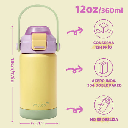 VyblooJug Uva Queso Termos Para Niños