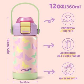 VyblooJug Mariposa Jardín Termos Para Niños
