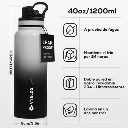 VyblooJug Xolo Vaso Térmico de Doble Boquilla | 40oz