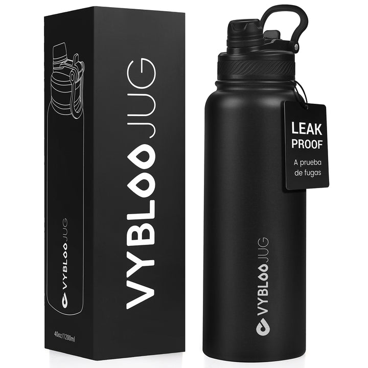 VyblooJug Obsidiana Vaso Térmico de Doble Boquilla | 40oz