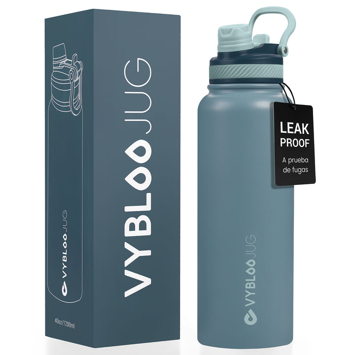 VyblooJug Labradorita Vaso Térmico de Doble Boquilla | 40oz