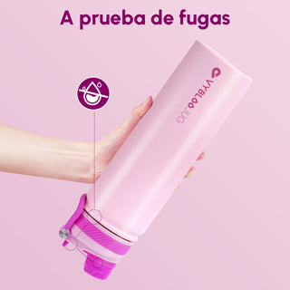 VyblooJug Cuarzo Rosa Vaso Térmico de Doble Boquilla  | 24oz