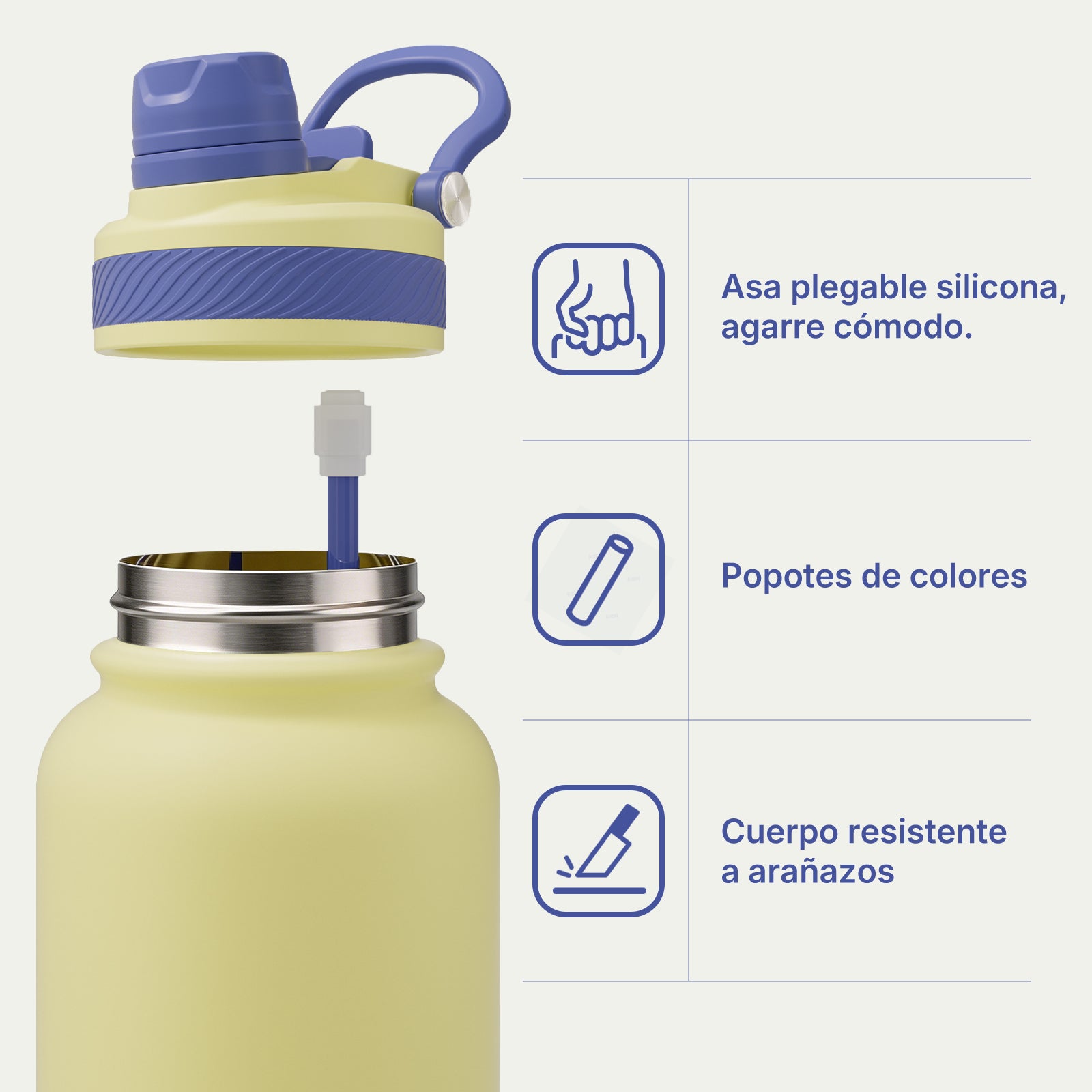 VyblooJug Sol Vivo Vaso Térmico de Doble Boquilla | 32oz
