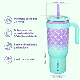 Especificaciones de la taza térmica VyblooJug 40oz 30cm