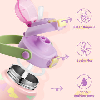 VyblooJug Mariposa Jardín Termos Para Niños