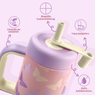VyblooJug Mariposa Jardín Termos para Agua Niños