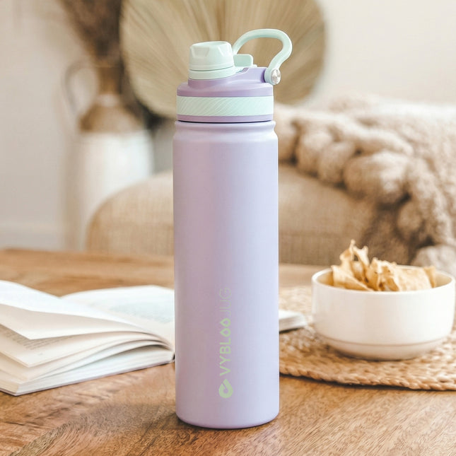 VyblooJug Amatista Vaso Térmico de Doble Boquilla   | 24oz