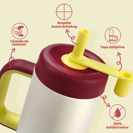 VyblooJug Gorro Rojo Termos para Agua Niños