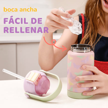 VyblooJug Mariposa Jardín Termos Para Niños