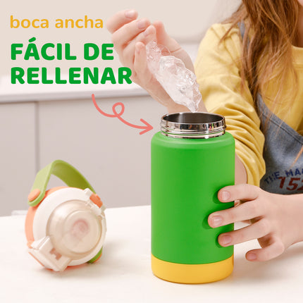 VyblooJug Tangerina Verde Termos Para Niños