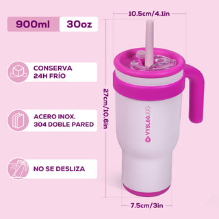VyblooJug Bayas Flotantes Taza Térmica Para Auto | 30oz