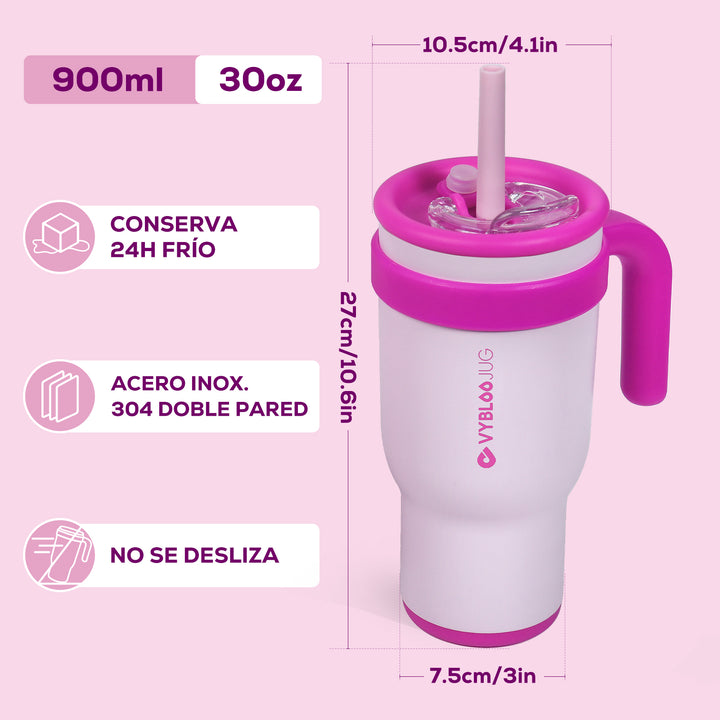 VyblooJug Bayas Flotantes Taza Térmica Para Auto | 30oz