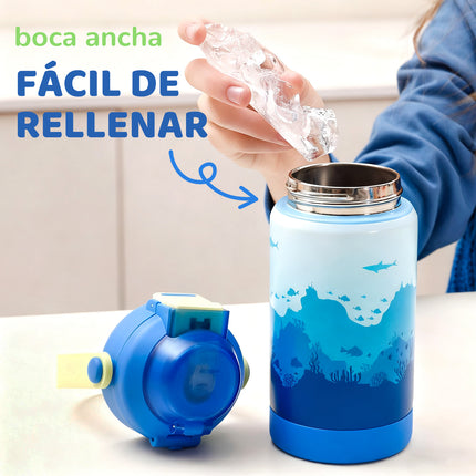 VyblooJug Mundo Submarino Termos Para Niños