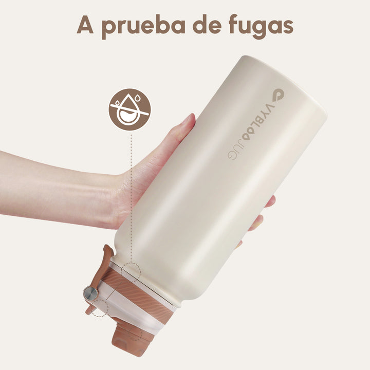 VyblooJug Arena Suave Vaso Térmico de Doble Boquilla | 32oz
