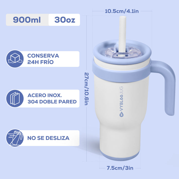 VyblooJug Leche Fría Taza Térmica Para Auto | 30oz