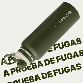 VyblooJug Lino Oliva Vaso Térmico de Doble Boquilla  |40oz