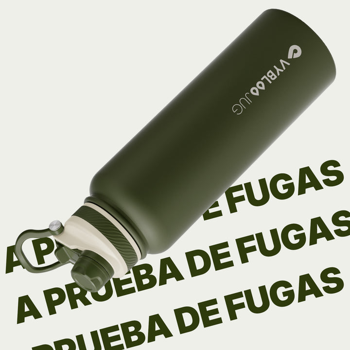 VyblooJug Lino Oliva Vaso Térmico de Doble Boquilla  |40oz