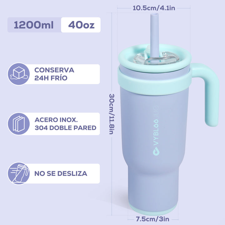 VyblooJug Bayas Aurora Taza Térmica Para Auto | 40oz