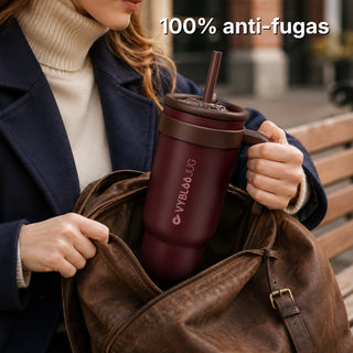 VyblooJug Terciopelo Tinto Taza Térmica Para Auto | 40oz
