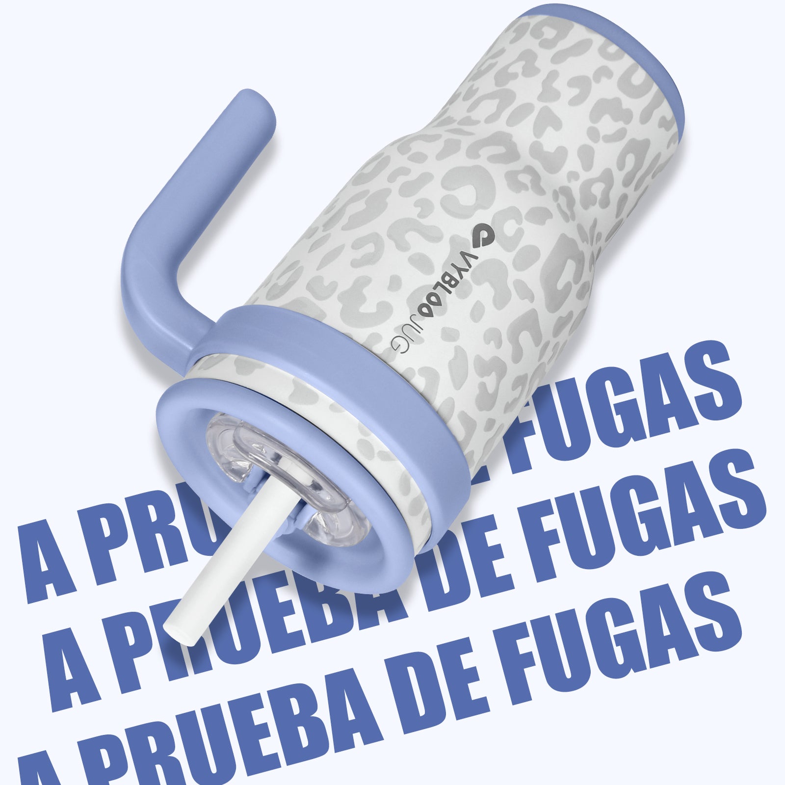 VyblooJug Leopardo Crema Taza Térmica Para Auto | 40oz