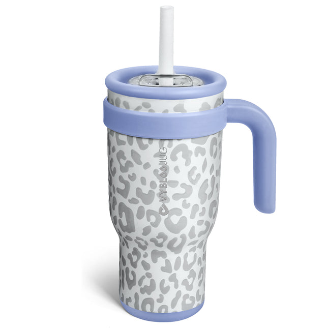 VyblooJug Leopardo Crema Taza Térmica Para Auto | 30oz
