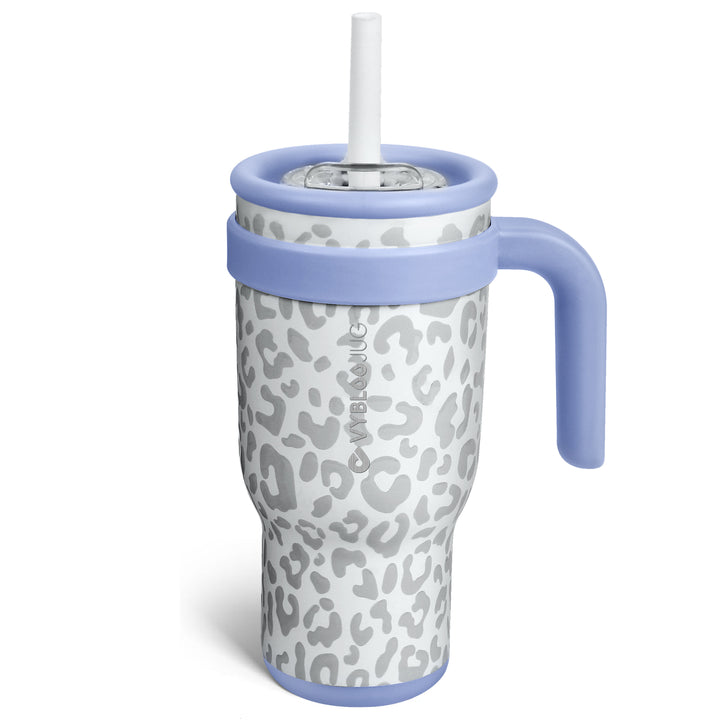 VyblooJug Leopardo Crema Taza Térmica Para Auto | 30oz
