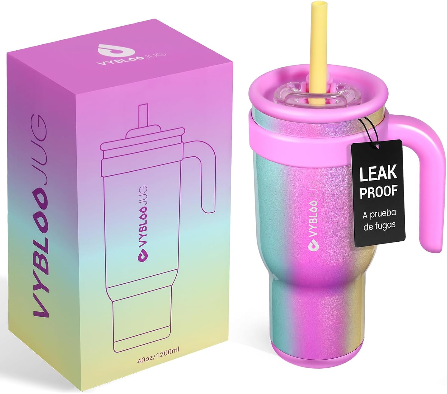 Arcoíris Taza Térmica Para Auto-Imagen del embalaje