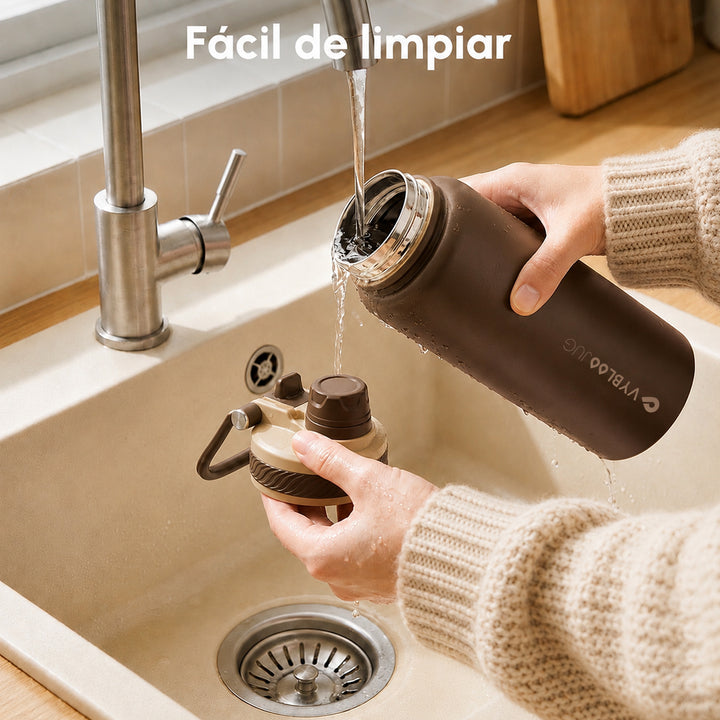 VyblooJug Cacao Niebla Vaso Térmico de Doble Boquilla |40oz
