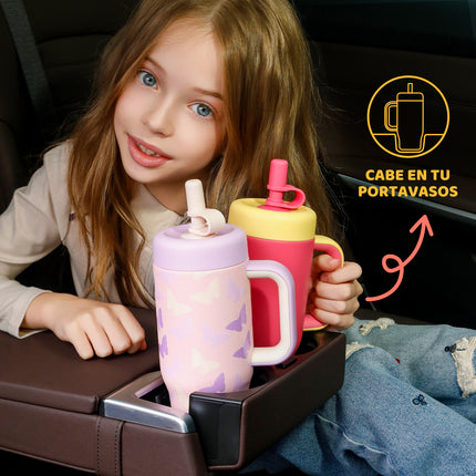 VyblooJug Princesa Rosa Termos para Agua Niños