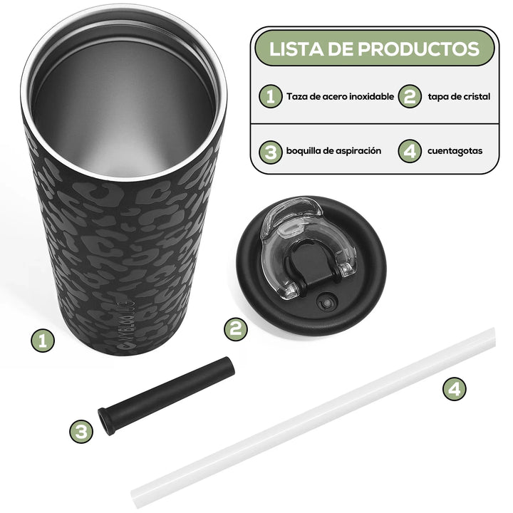 Instinto Real Termos para Cafe con Doble Pico-Piezas desmontadas de la copa