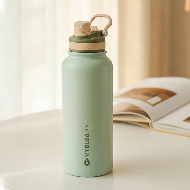 VyblooJug Mint Verde Vaso Térmico de Doble Boquilla