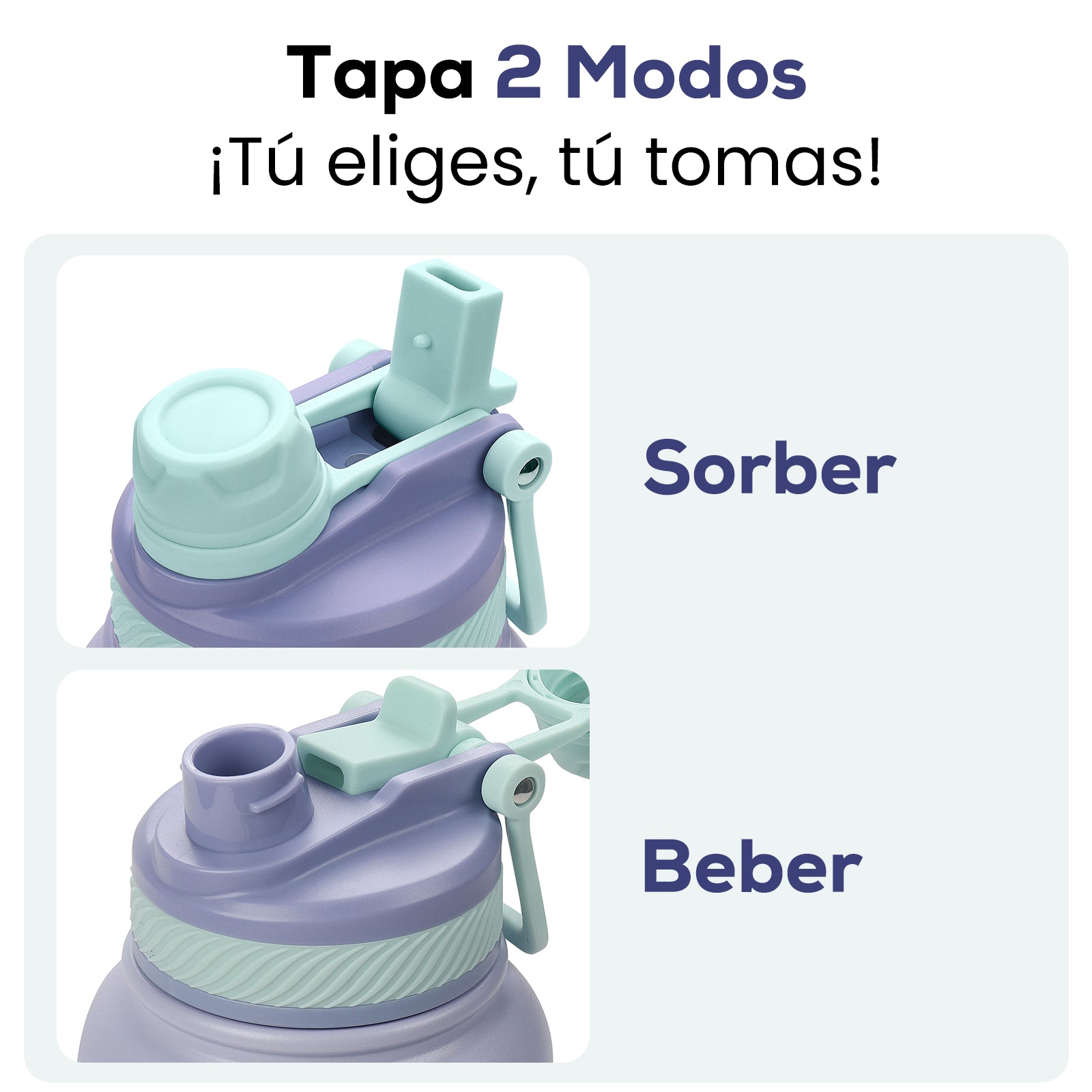 VYBLOOJUG Termo Grandes con Popote para Bebidas Frías/Calor Púrpura