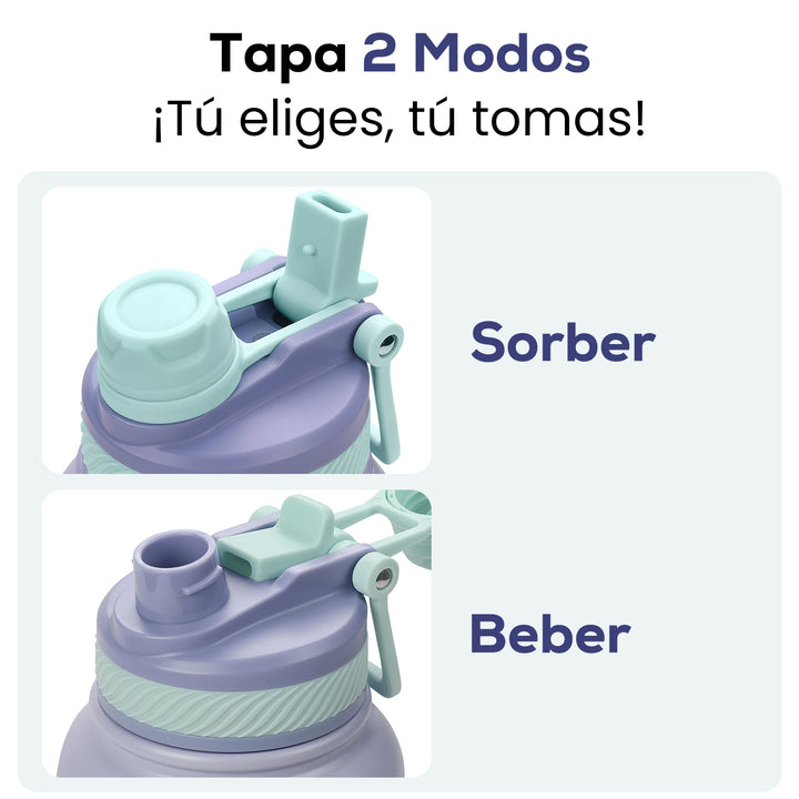 VyblooJug Amatista Vaso Térmico de Doble Boquilla | 32oz