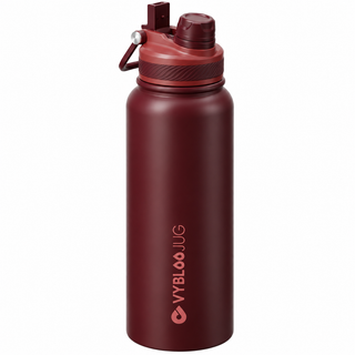 VyblooJug Terciopelo Tinto Vaso Térmico de Doble Boquilla |40oz