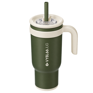 VyblooJug Lino Oliva Taza Térmica Para Auto | 40oz