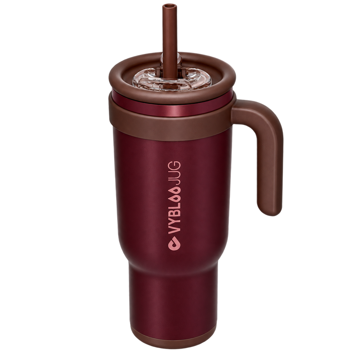 VyblooJug Terciopelo Tinto Taza Térmica Para Auto | 40oz