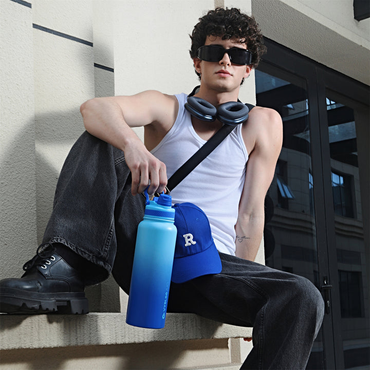 VyblooJug Quetzhielo Vaso Térmico de Doble Boquilla | 40oz