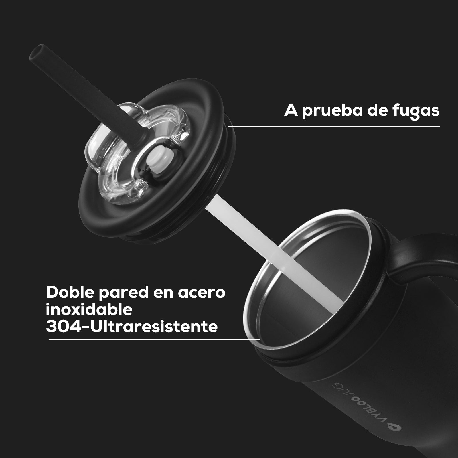 Fizz Sombrío Taza Térmica Para Auto-Material de acero inoxidable